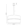 Nicol lámpara colgante, negro/efecto madera, Ø 50 cm, 1 luz, 3 x E27