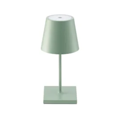 Nuindie mini LED lámpara de mesa recargable, USB-C, verde salvia, atenuable