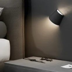 Nuindie tango lámpara de mesa LED recargable, negra, IP20, atenuable