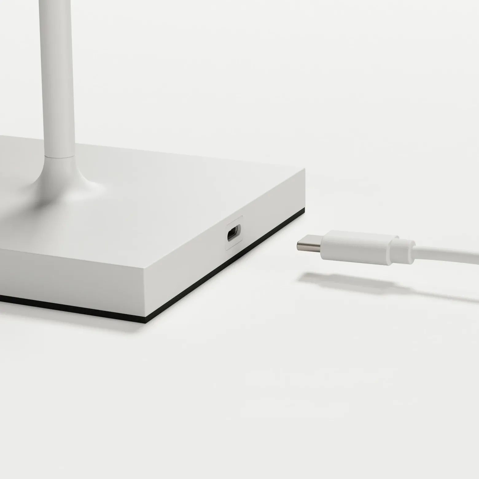 Nuindie tango lámpara de mesa LED recargable, blanca, IP20, atenuable