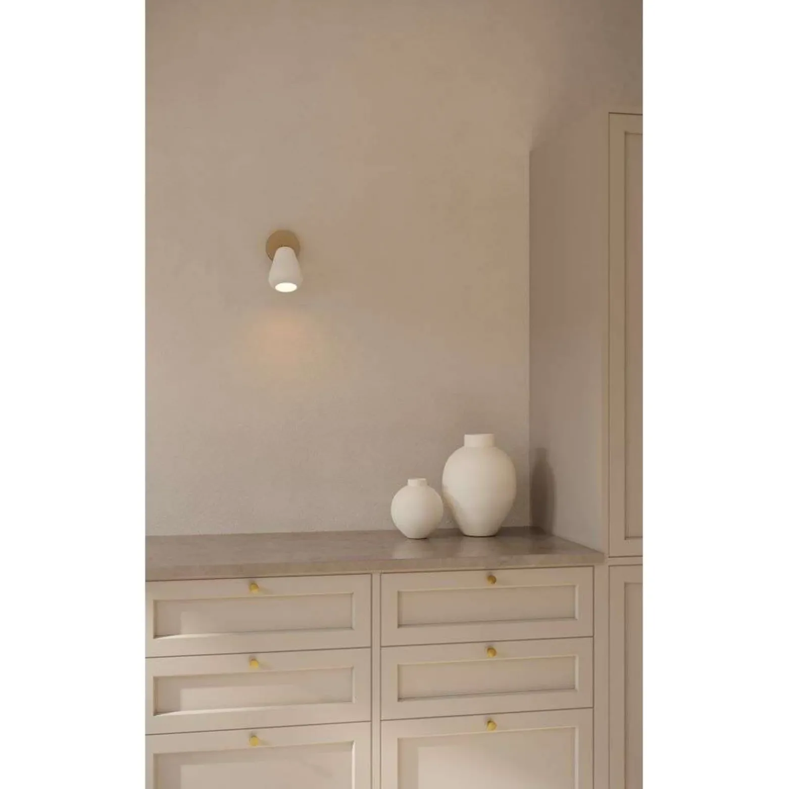 Nuura downlight Foco de techo Anoli Spot Surface Altura 20 cm dorado/blanco