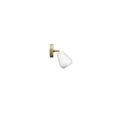 Nuura downlight Foco de techo Anoli Spot Surface Altura 20 cm dorado/blanco