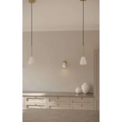 Nuura downlight Foco de techo Anoli Spot Surface Altura 20 cm dorado/blanco