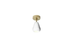 Nuura downlight Foco de techo Anoli Spot Surface Altura 20 cm dorado/blanco