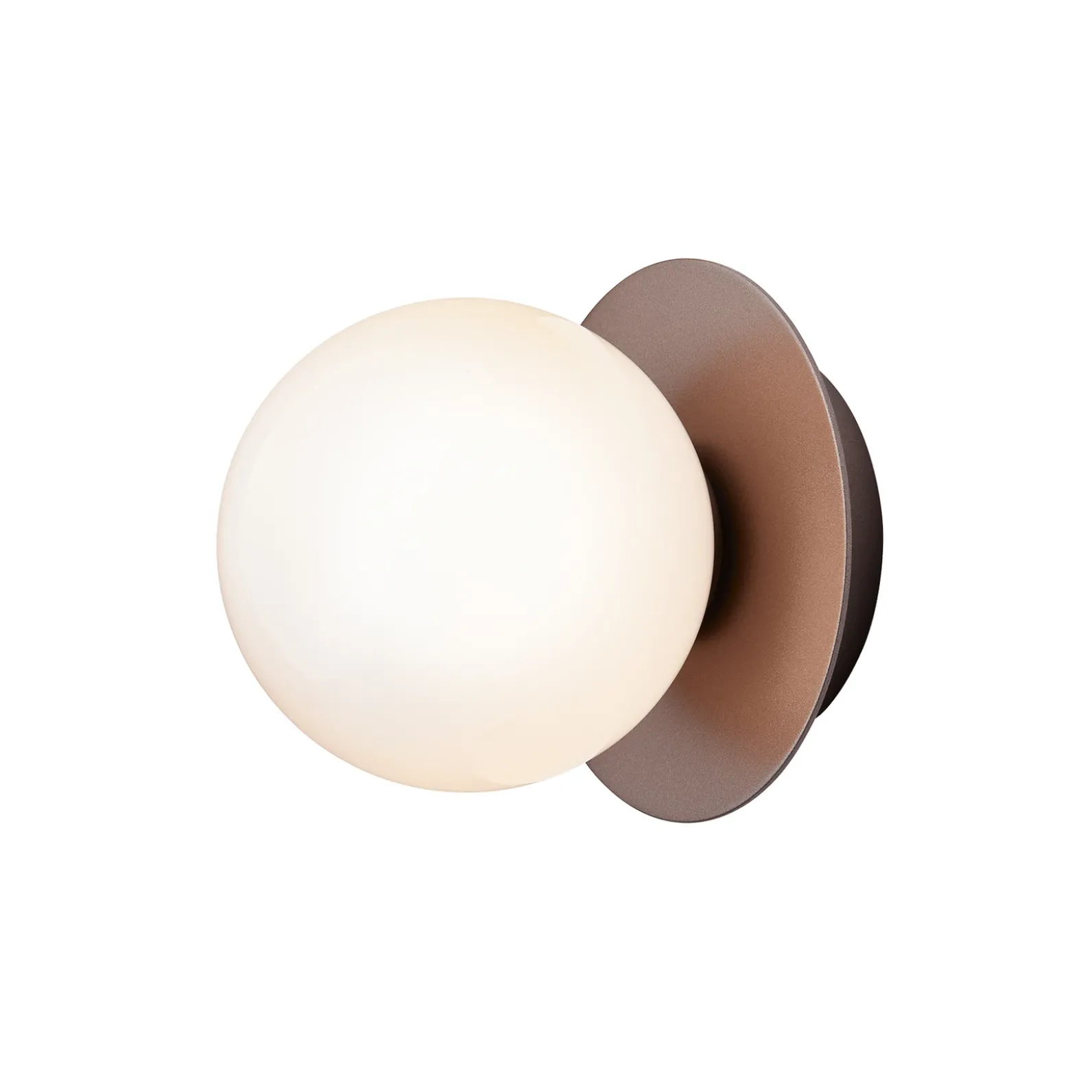 Nuura Liila 1 plafón, Ø 14 cm IP44, bronce/ópalo