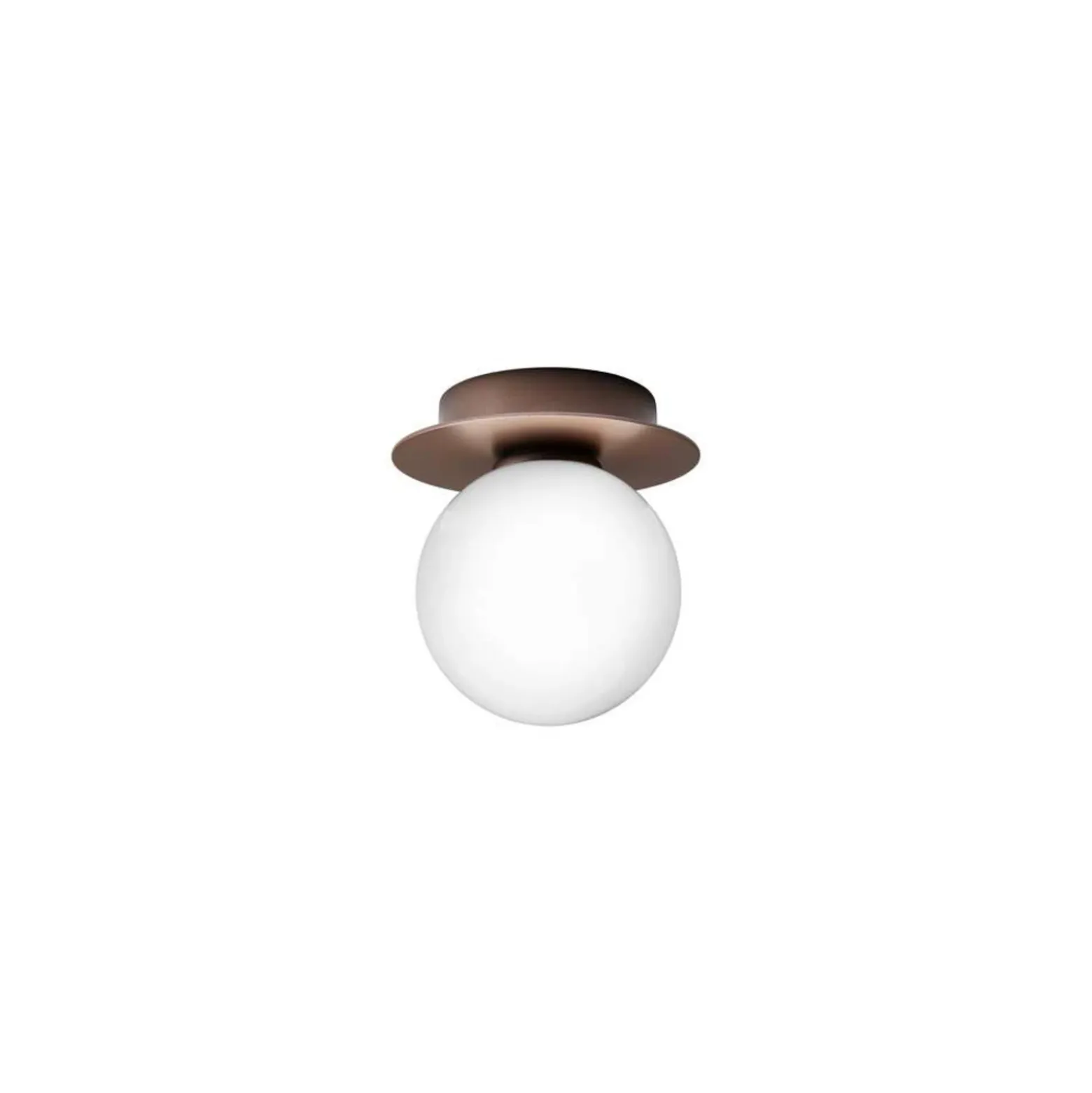 Nuura Liila 1 plafón, Ø 14 cm IP44, bronce/ópalo