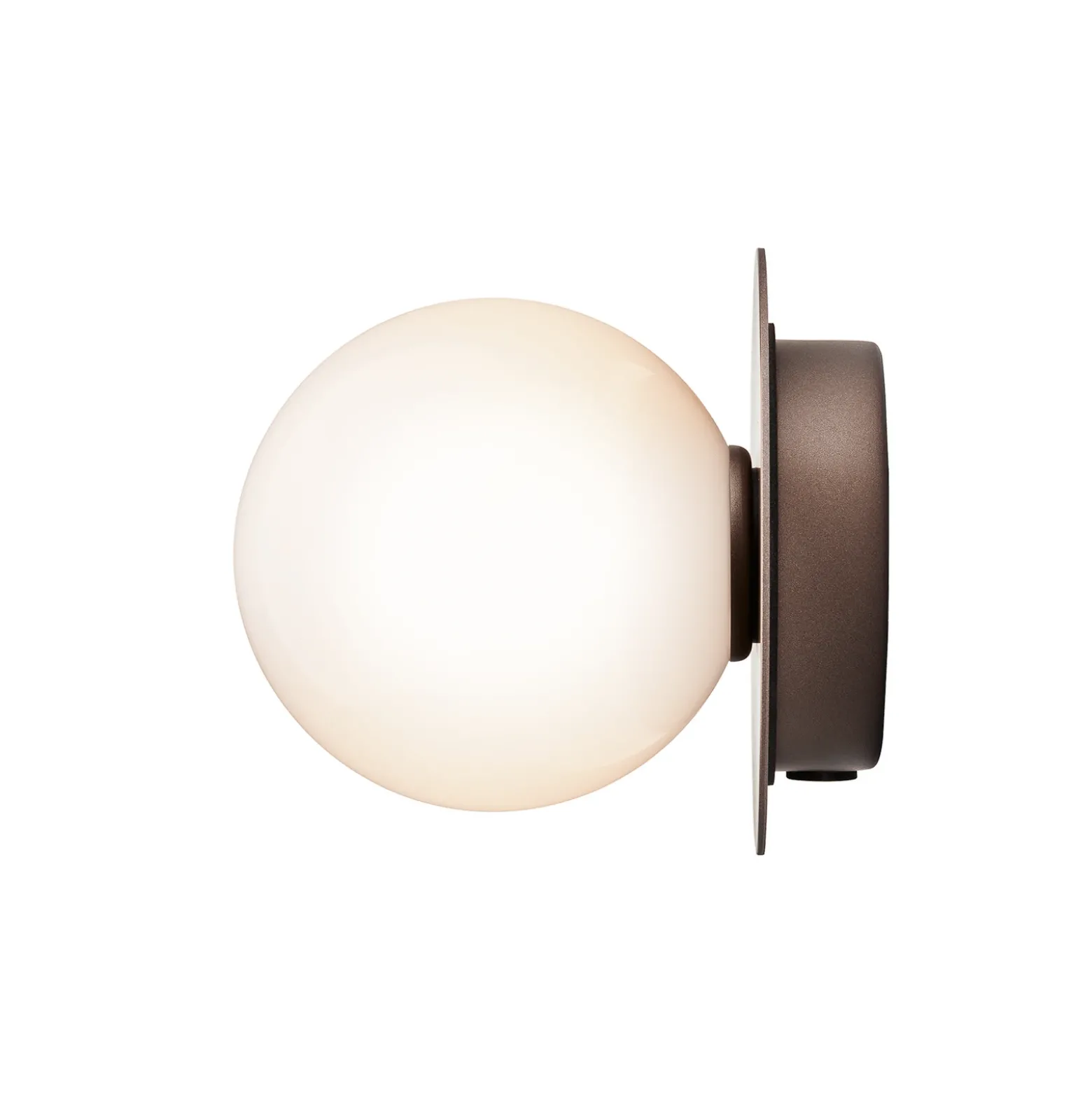 Nuura Liila 1 plafón, Ø 14 cm IP44, bronce/ópalo