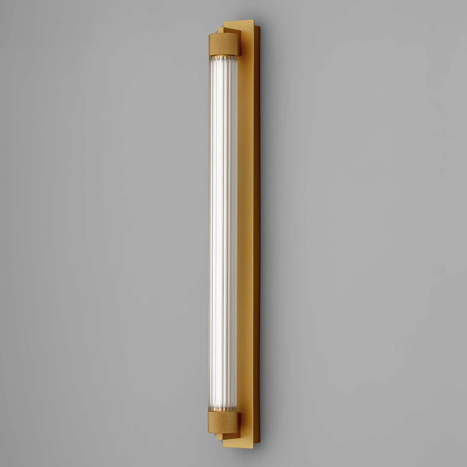 OLEV Aplique de pared LED CHARMER, marrón, metal/vidrio, 2700 K IP44