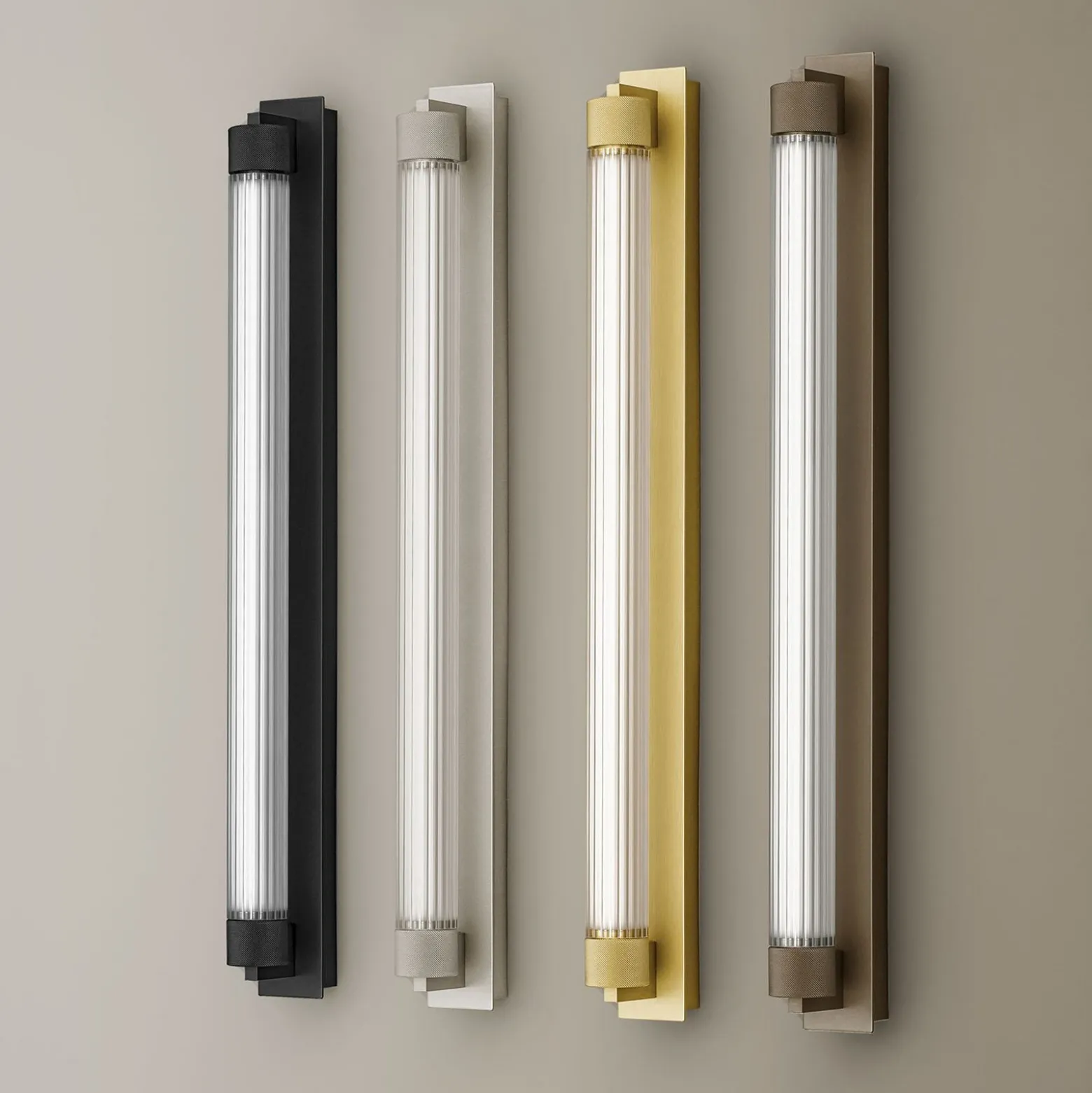 OLEV Aplique de pared LED CHARMER, dorado, metal/vidrio, 2700 K, IP44