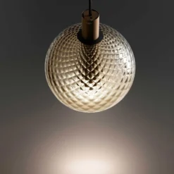 OLEV Lámpara colgante LED BEAM STICK NUANCE BALLOTON marrón Ø 20 cm 927