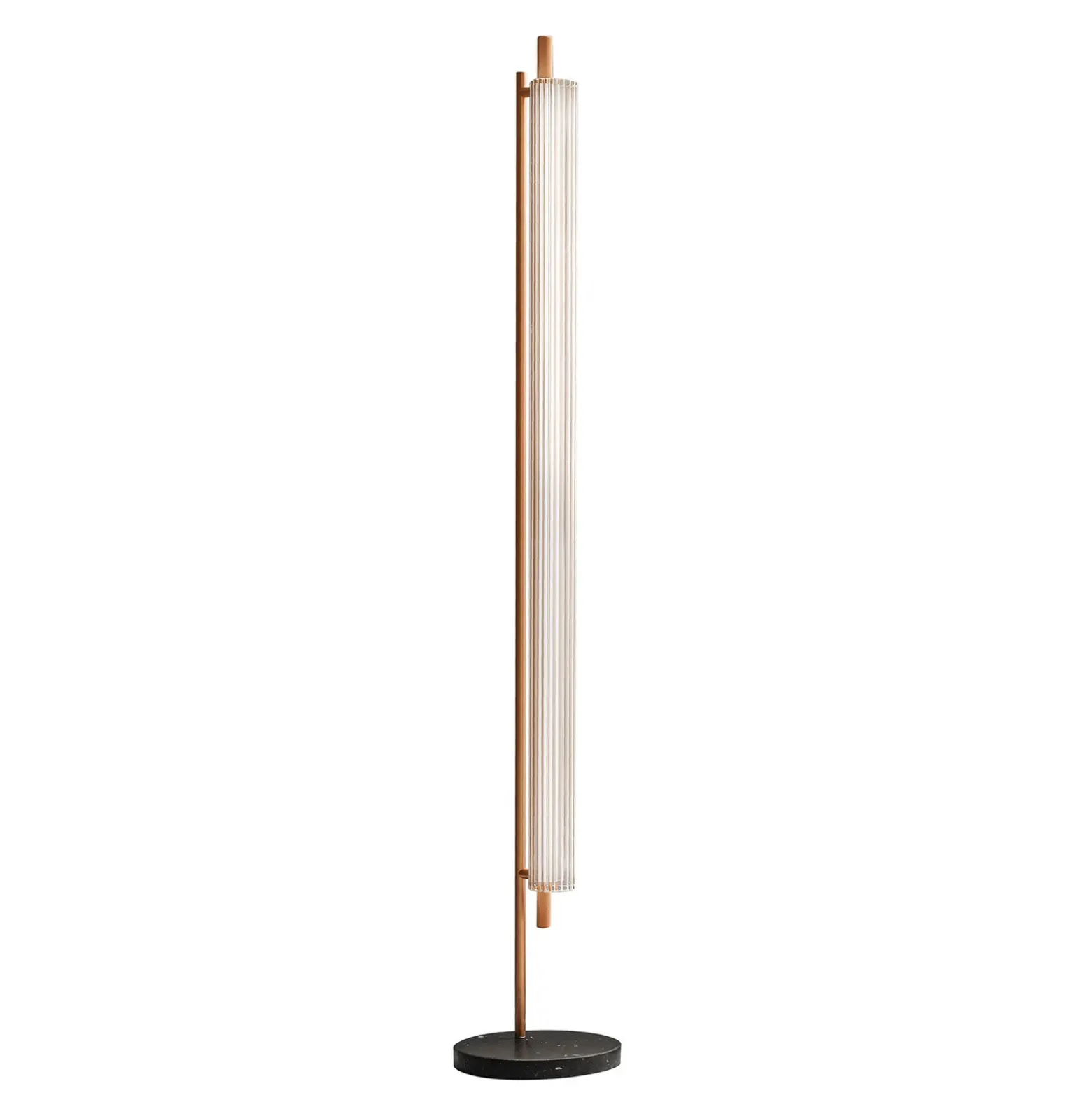 OLEV Lámpara de pie LED TRISEL, marrón tierra, metal, 2700 K, atenuable