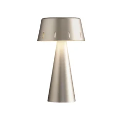 OLEV Makà Lámpara de mesa LED con batería recargable, titanio