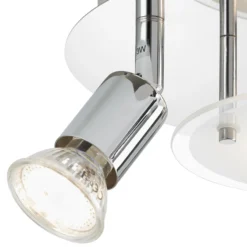 Orna Plafón LED, rondel, 4 luces, cromo