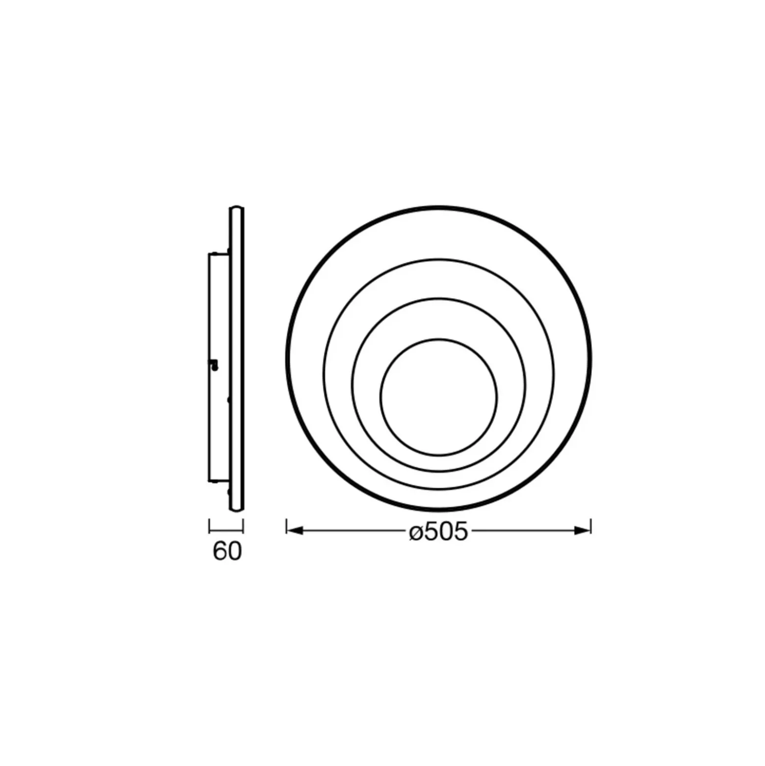 OSRAM LED de techo ORBIS SPIRAL ROUND Ø 52 cm blanco arriba/abajo