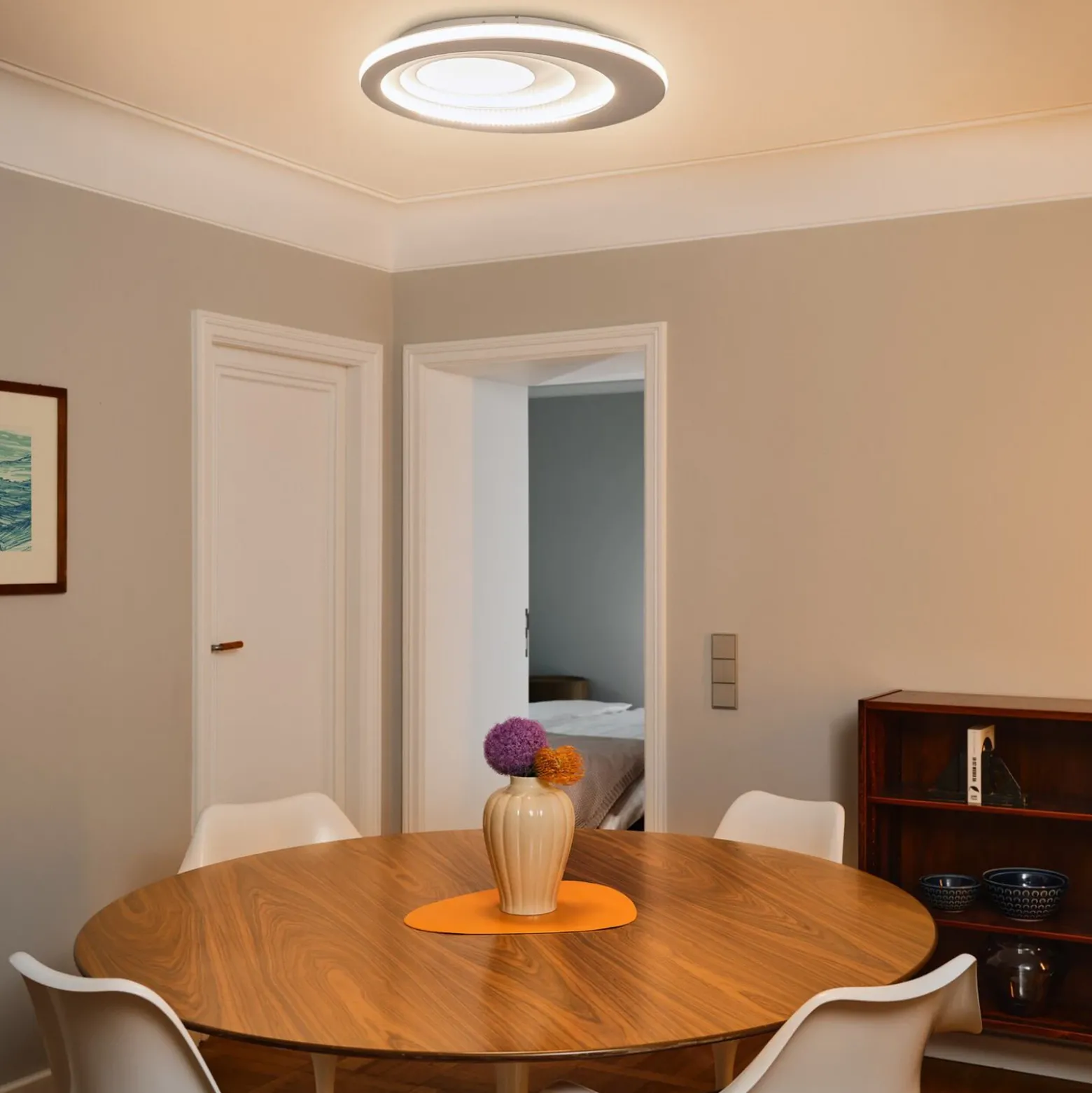 OSRAM LED de techo ORBIS SPIRAL ROUND Ø 52 cm blanco arriba/abajo