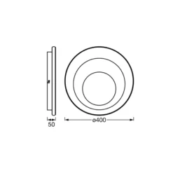 OSRAM LED de techo ORBIS SPIRAL ROUND Ø 40 cm blanco arriba/abajo