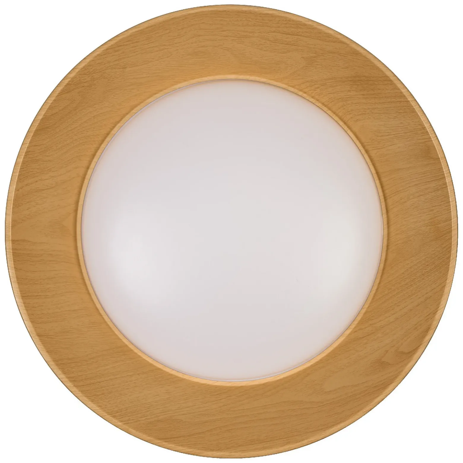 OSRAM LED-lámpara de techo ORBIS ALVA, negro/decoración de madera, Ø 51 cm
