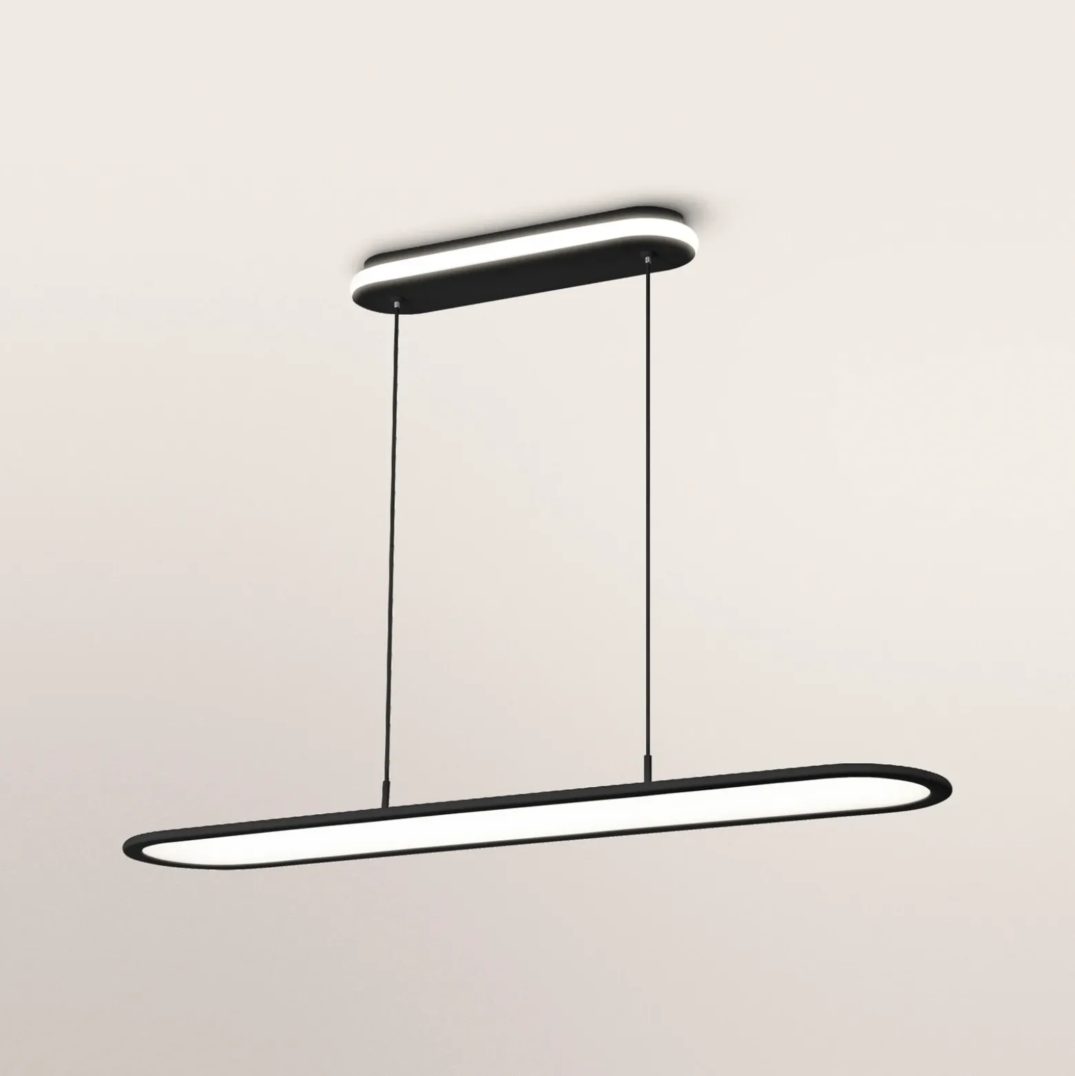OSRAM LED suspendido Office line Panel Ellipse negro 940 atenuable