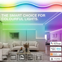 OSRAM SMART+ Tira LED WiFi de extensión de 1 m CCT RGB mate