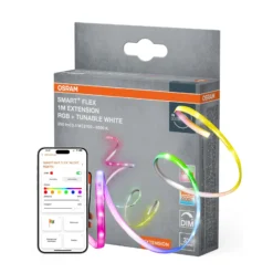 OSRAM SMART+ Tira LED WiFi de extensión de 1 m CCT RGB mate