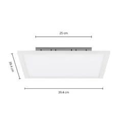 Panel LED Arcchio, CCT Lysander, 39 cm, blanco, aluminio