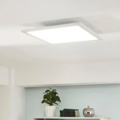 Panel LED Arcchio, CCT Lysander, 39 cm, blanco, aluminio