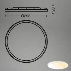 Panel LED 7555 Color de la luz ajustable, Ø 29,3 cm