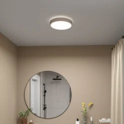 Panel LED Cosara de Paulmann, Ø 30 cm, beige, IP44, 3000 K