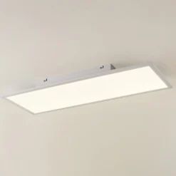 Panel LED de Lindby, 80 x 30 cm, blanco, metal, 4000 K
