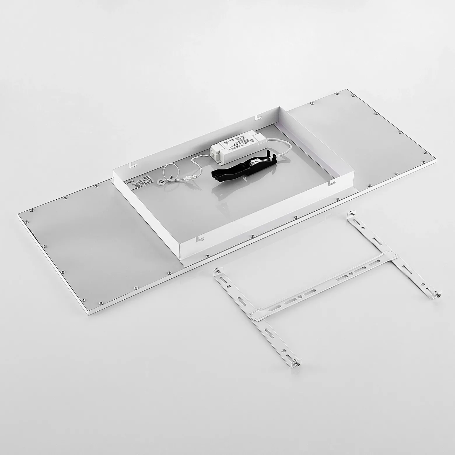 Panel LED de Lindby, 80 x 30 cm, blanco, metal, 4000 K