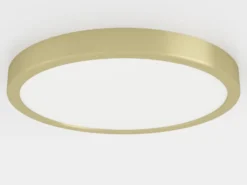 Panel LED de superficie Fueva 5 IP20 830 latón Ø28,5cm