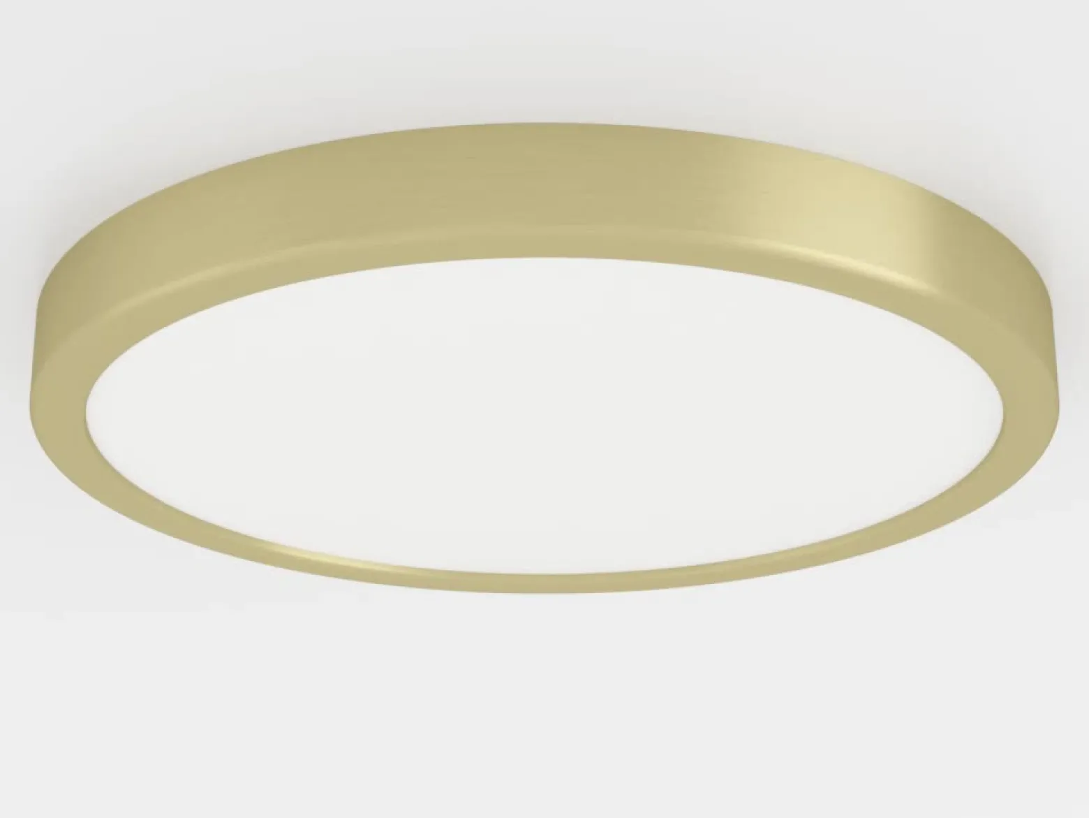 Panel LED de superficie Fueva 5 IP20 830 latón Ø28,5cm