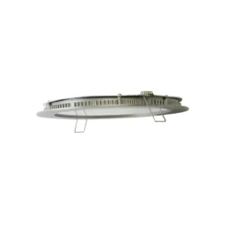 Panel LED empotrable Justus, Ø 14,5 cm, plata, IP44