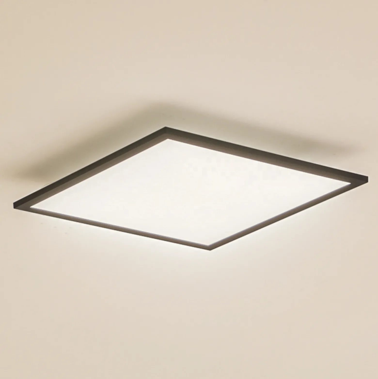 Panel LED Enhife de Lindby, negro, 40 x 40 cm, metal, 4000 K