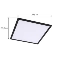 Panel LED Enhife de Lindby, negro, 40 x 40 cm, metal, 4000 K
