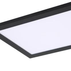 Panel LED Enhife de Lindby, negro, 80 x 20 cm, metal, 4000 K