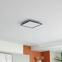 Panel LED Enhife de Lindby, negro, 40 x 40 cm, metal, 4000 K