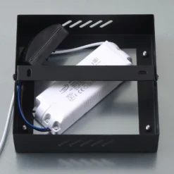 Panel LED Enhife de Lindby, negro, 30 x 30 cm, metal, 4000 K