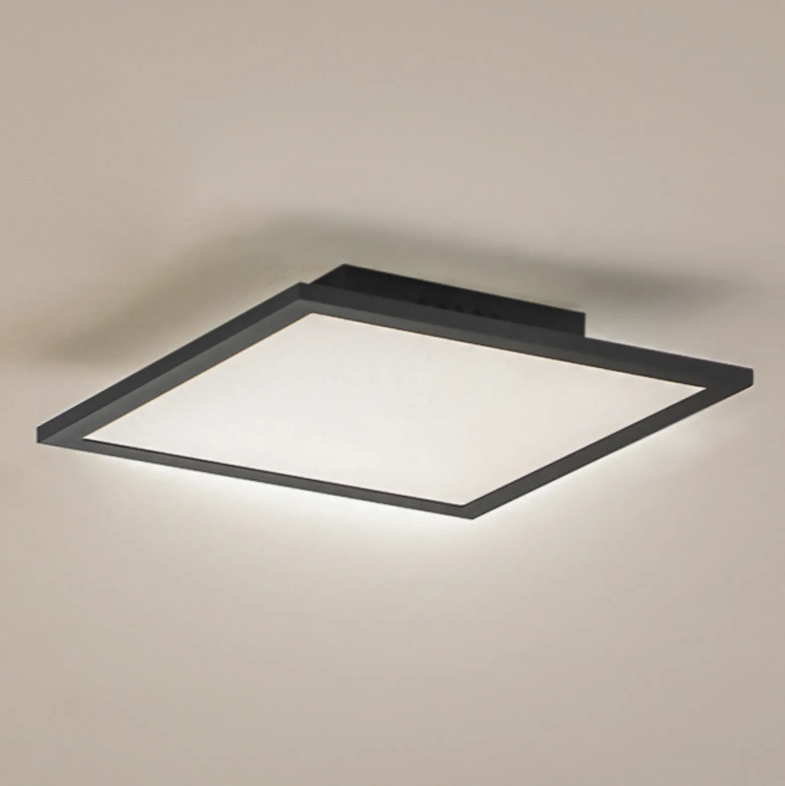 Panel LED Enhife de Lindby, negro, 30 x 30 cm, metal, 4000 K