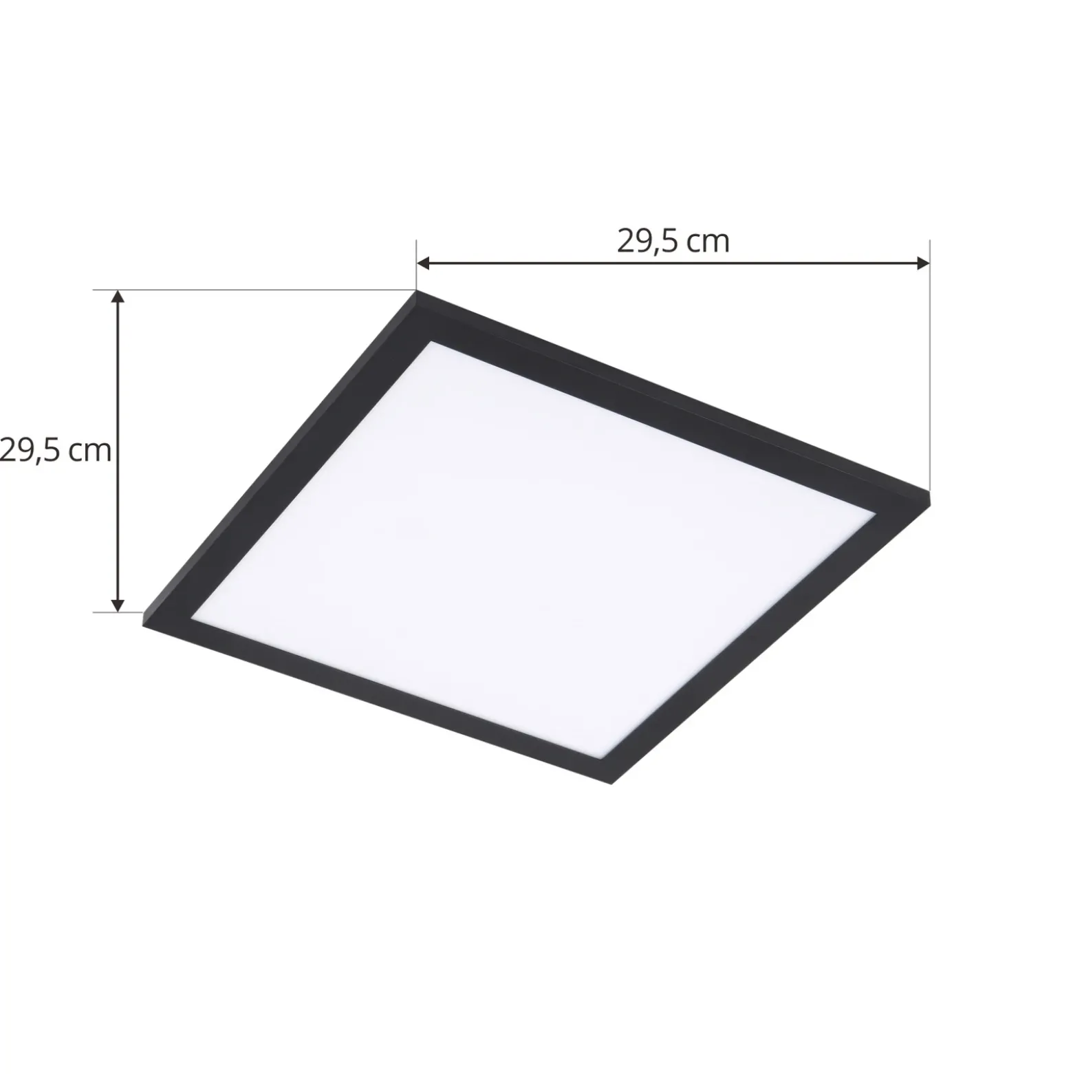 Panel LED Enhife de Lindby, negro, 30 x 30 cm, metal, 4000 K