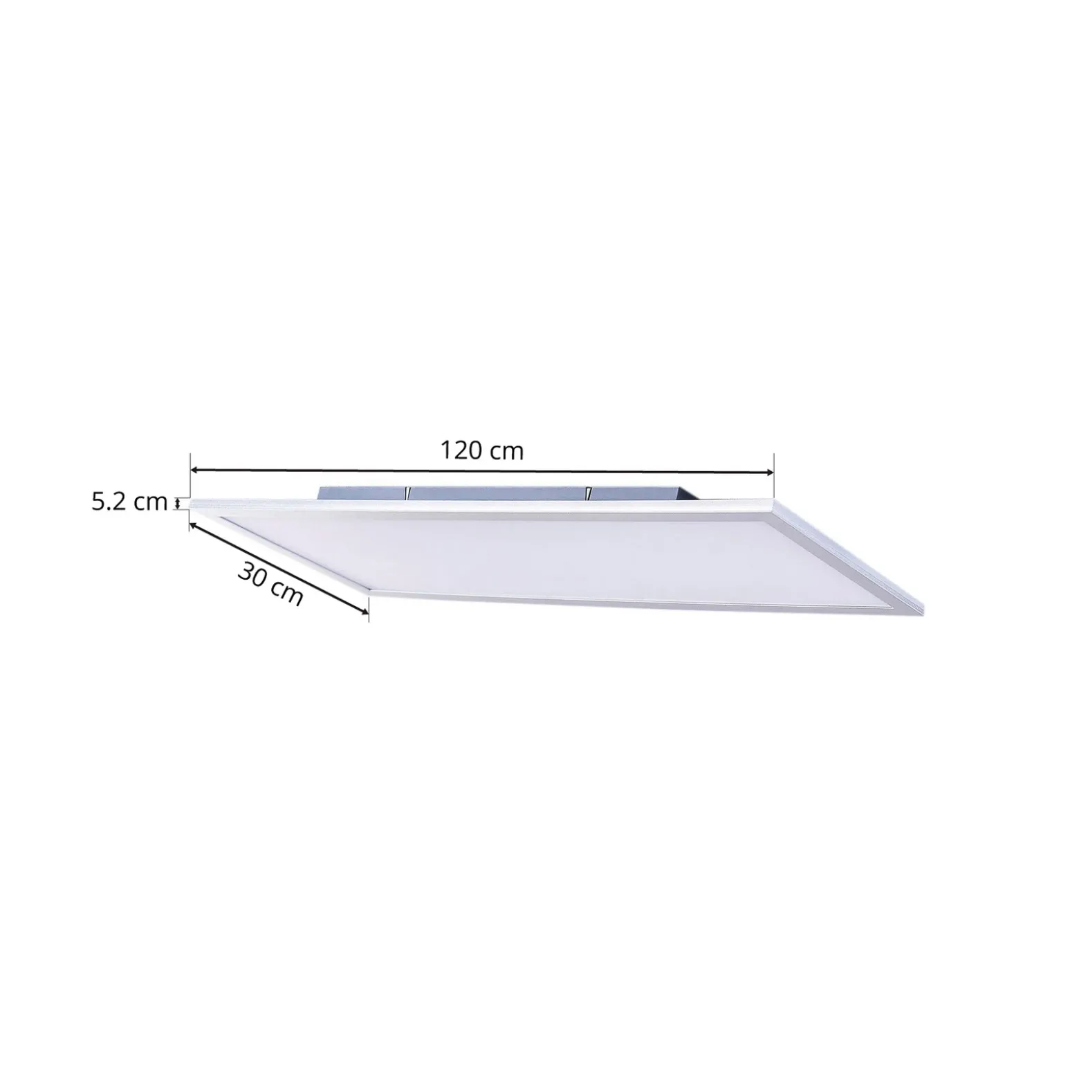 Panel LED Lindby Livel, CCT, 120 cm x 30 cm, control remoto
