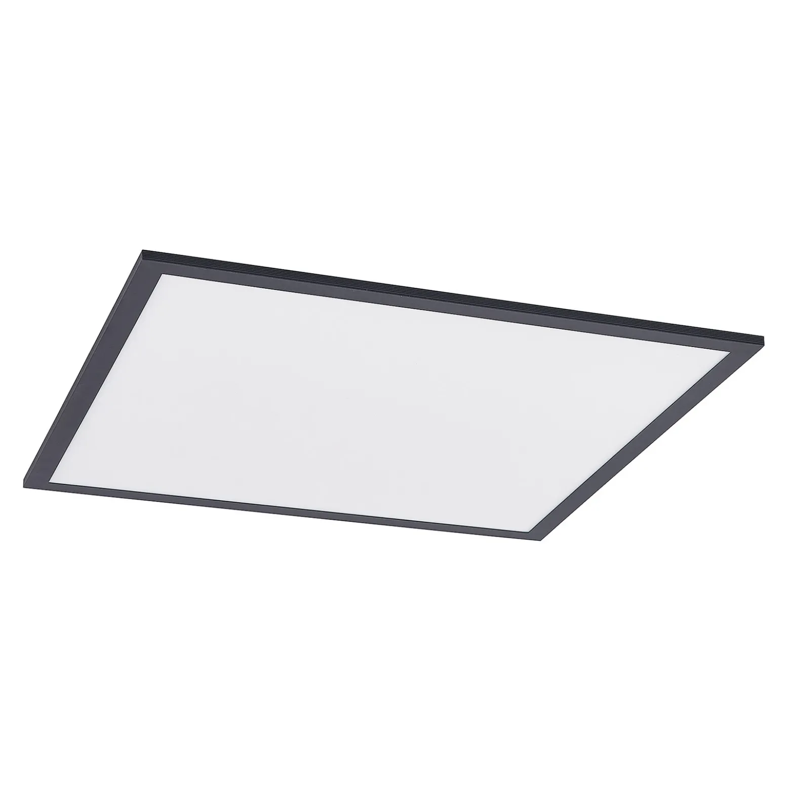 Panel LED Lindby Nelios, 62 x 62 cm, 4.000 K, negro, metal