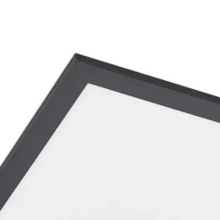 Panel LED Lindby Nelios, 62 x 62 cm, 4.000 K, negro, metal