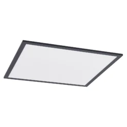 Panel LED Lindby Nelios, 62 x 62 cm, 4.000 K, negro, metal