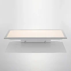 Panel LED Lindby Stenley, 4000 K, 60 cm x 30 cm, plateado/blanco