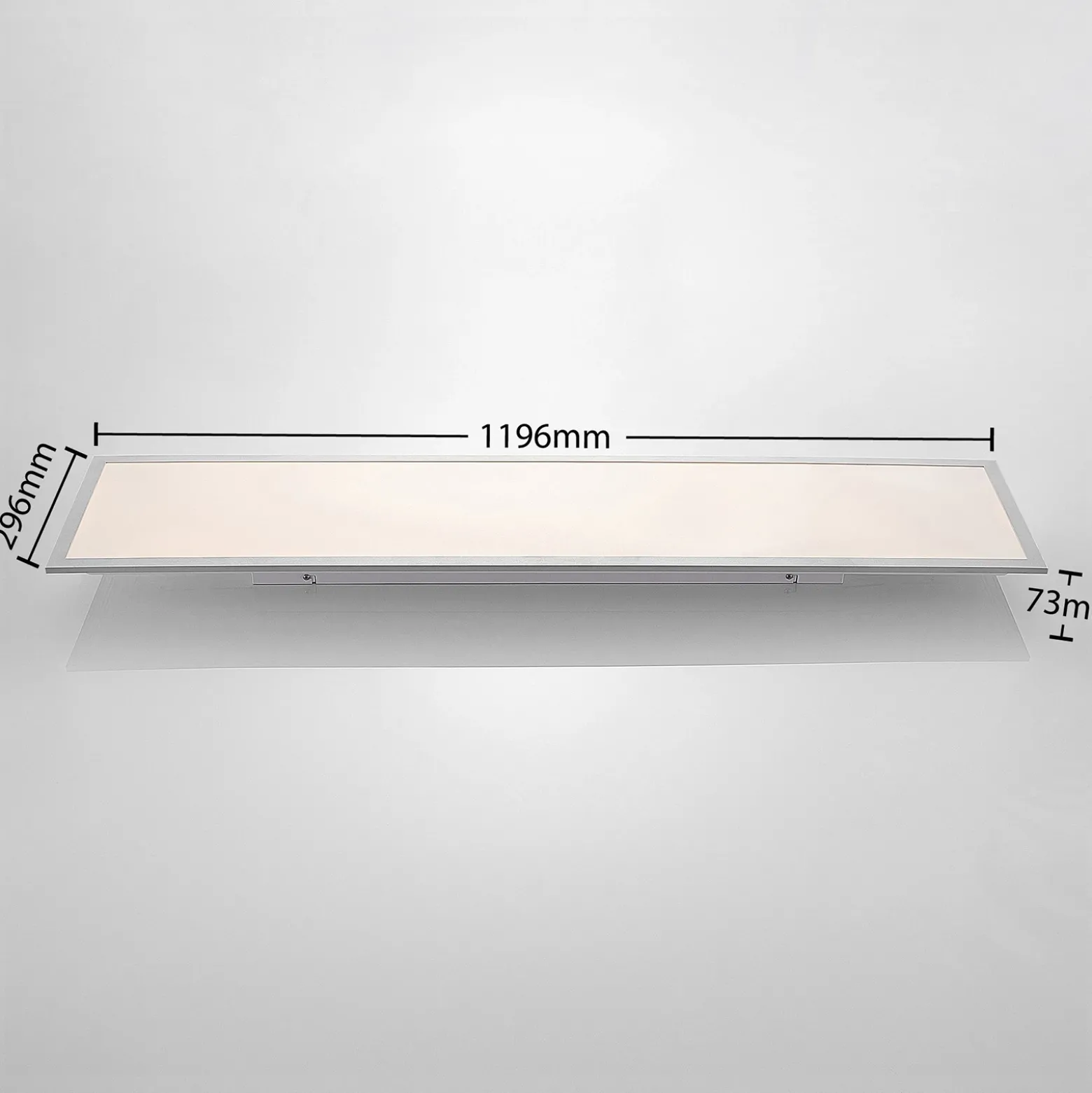 Panel LED Lindby Stenley, 4000 K, 120 cm x 30 cm, plateado/blanco