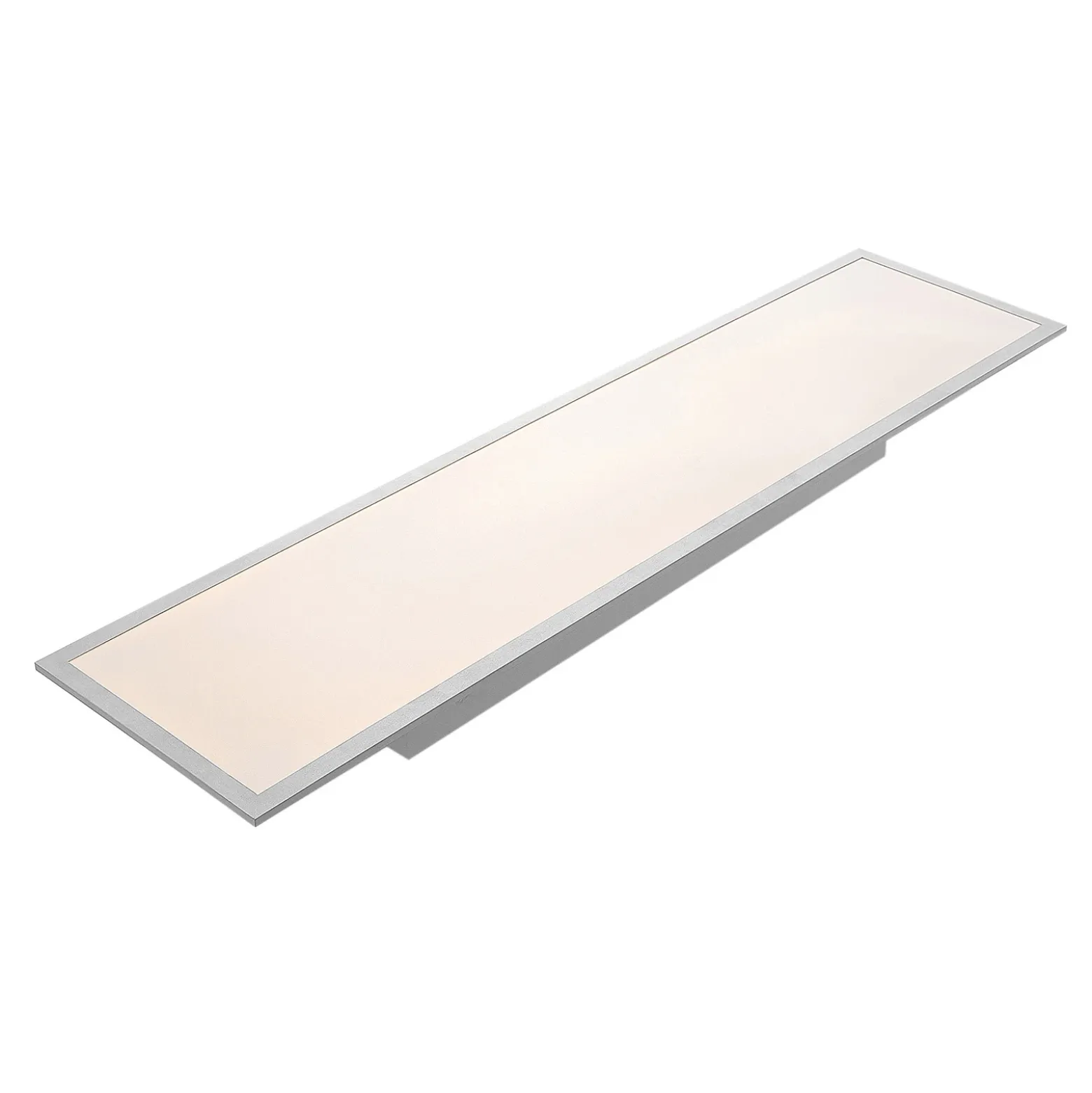 Panel LED Lindby Stenley, 4000 K, 120 cm x 30 cm, plateado/blanco
