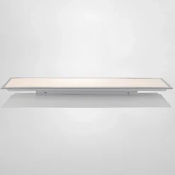 Panel LED Lindby Stenley, 4000 K, 120 cm x 30 cm, plateado/blanco