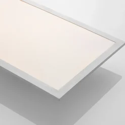 Panel LED Lindby Stenley, 4000 K, 120 cm x 30 cm, plateado/blanco