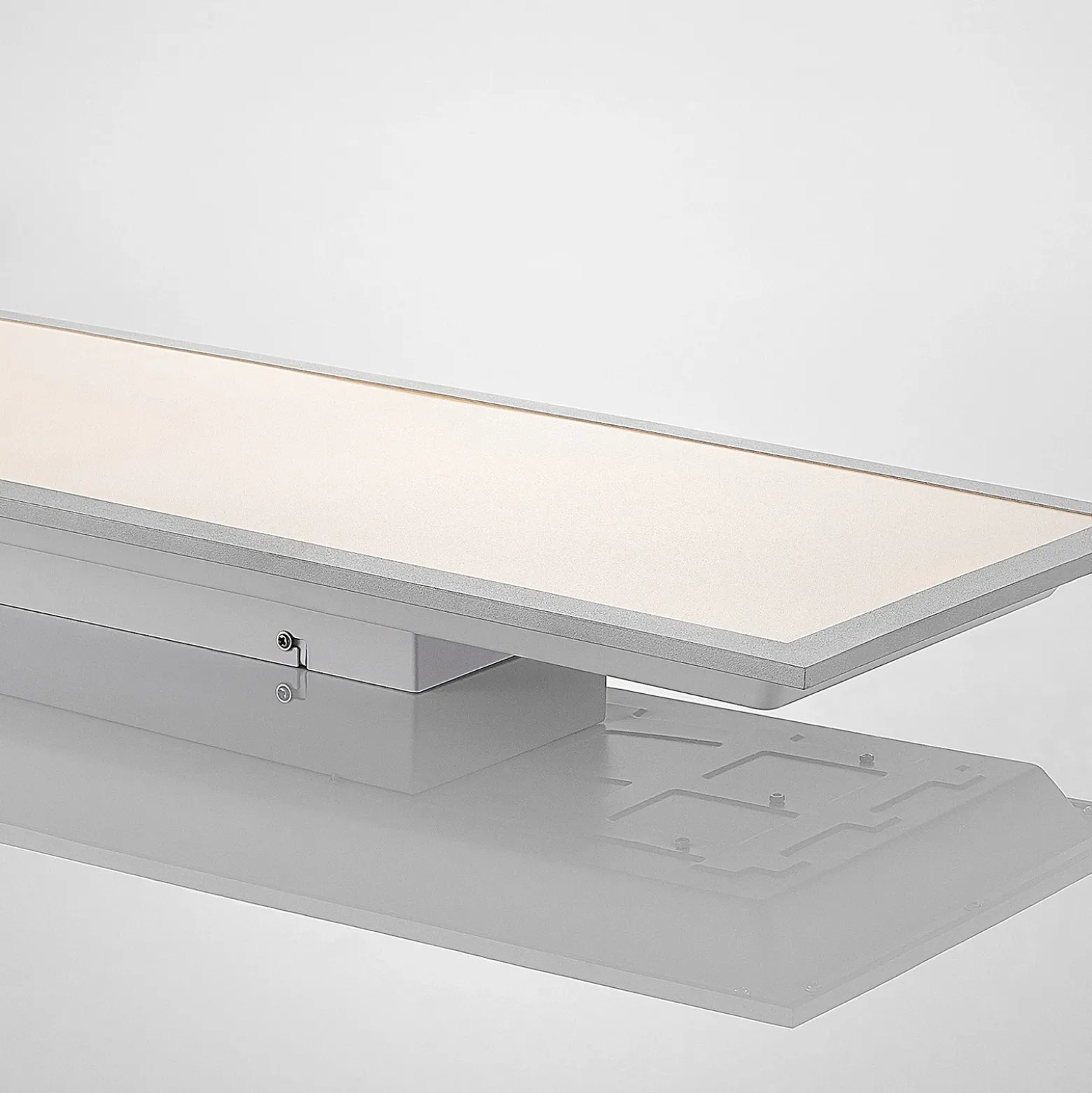 Panel LED Lindby Stenley, 4000 K, 120 cm x 30 cm, plateado/blanco